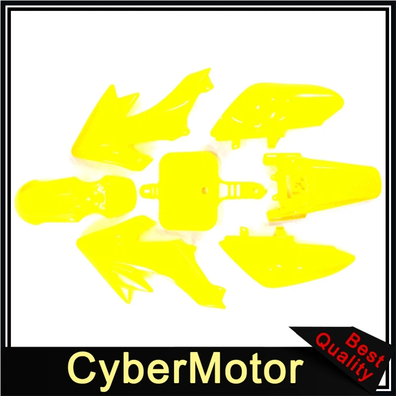 Yellow Пластиковые обтекатели, брызговики наборы для тела Honda XR50 CRF50 велосипед грязи ямы SSR thumpstar YCF Stomp Coolster Pitsterpro 50cc-160cc - Цвет: Yellow
