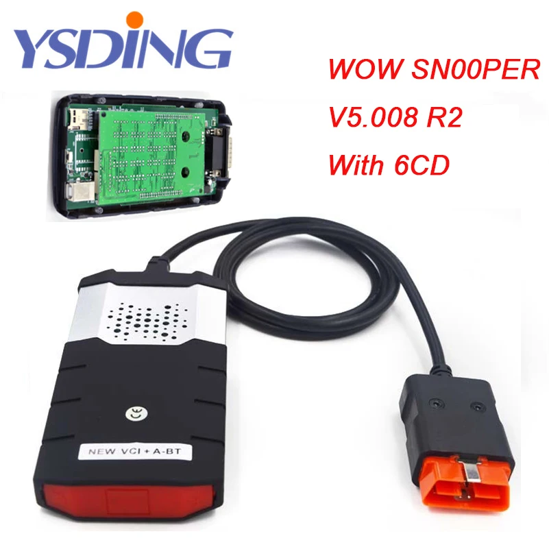 Адаптер БД WOW SNOOPER V5.008.R2 Bluetooth NEC Реле лучше чем TCS CDP PRO Plus MVDiag для автомобилей и