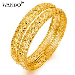 WANDO 1 шт. Роскошные эфиопские браслеты для женщин золотой цвет браслет в дубайском стиле этнические ювелирные изделия свадебные браслеты подарки B27
