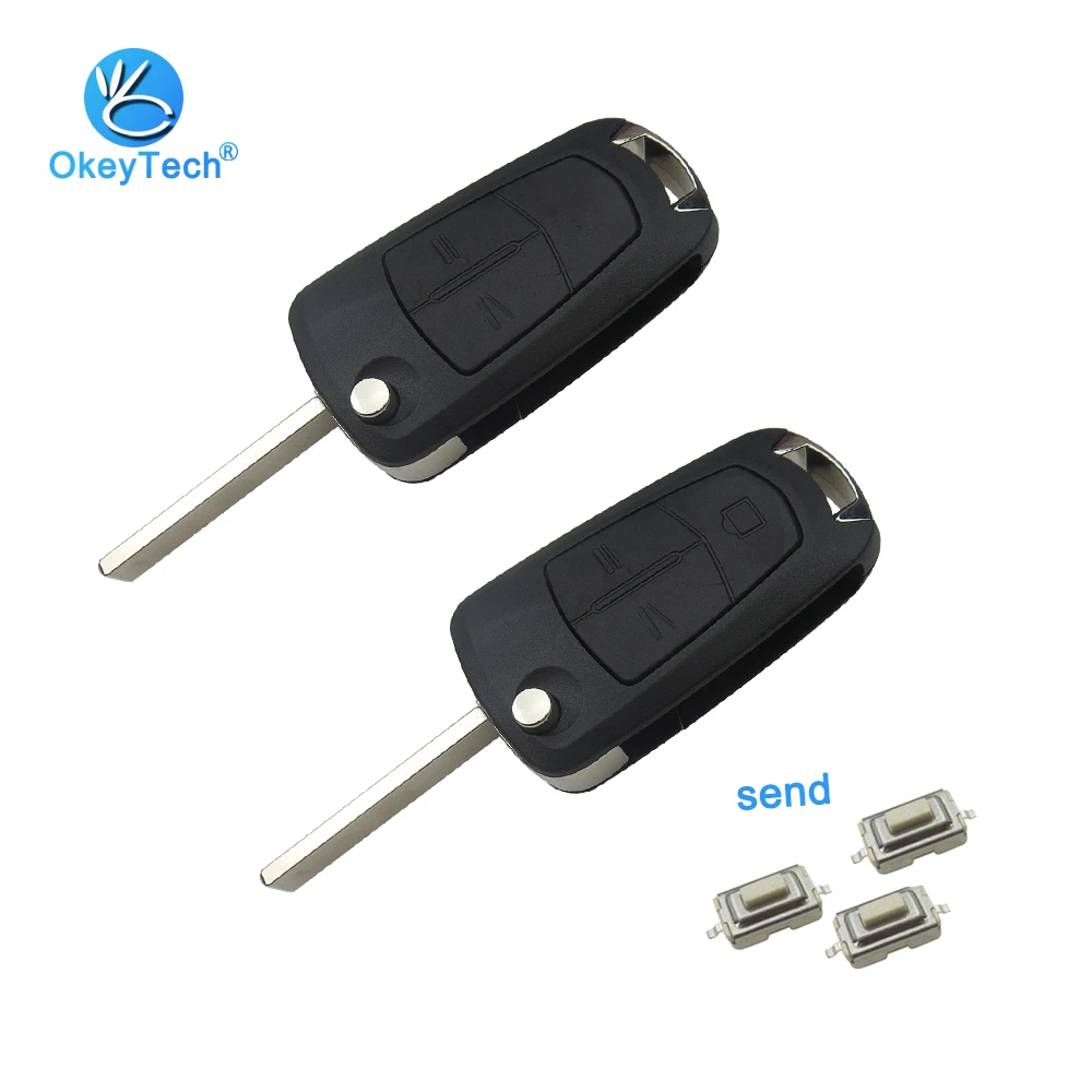 OkeyTech для Vauxhall Opel Corsa D Astra H Vectra C Signum 2 3 кнопки HU100 переключающее лезвие складной