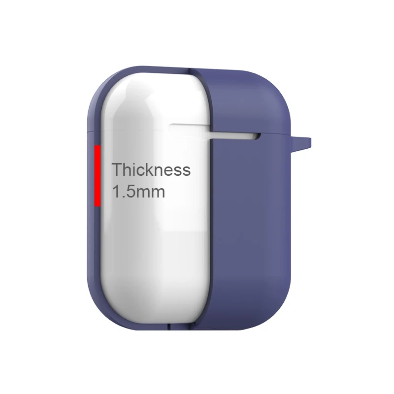 Мягкий силиконовый чехол для AirPods 2nd противоударный Apple Air Pods 2 наушников s защитный