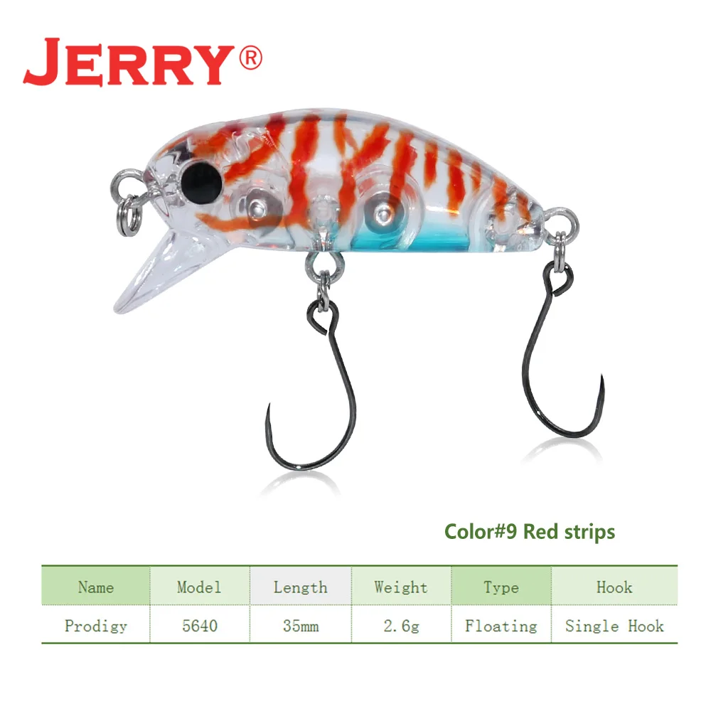 clear red strips Jerry 35 мм 2,6 г спиннинг медленно тонущиеся воблеры кренкбейт Форель Приманка для окуня пресноводный камень рыболовное снасти Оборудование - Цвет: clear red strips