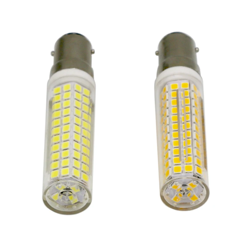 Диммируемая Светодиодная лампа E11 E12 E14 BA15D 136 2835SMD 110 В 220 15 Вт светодиодная для