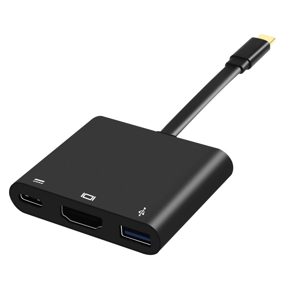 Новинка док станция 3 в 1 Thunderbolt USB Type C для адаптера HDMI 4k стандартная с блоком