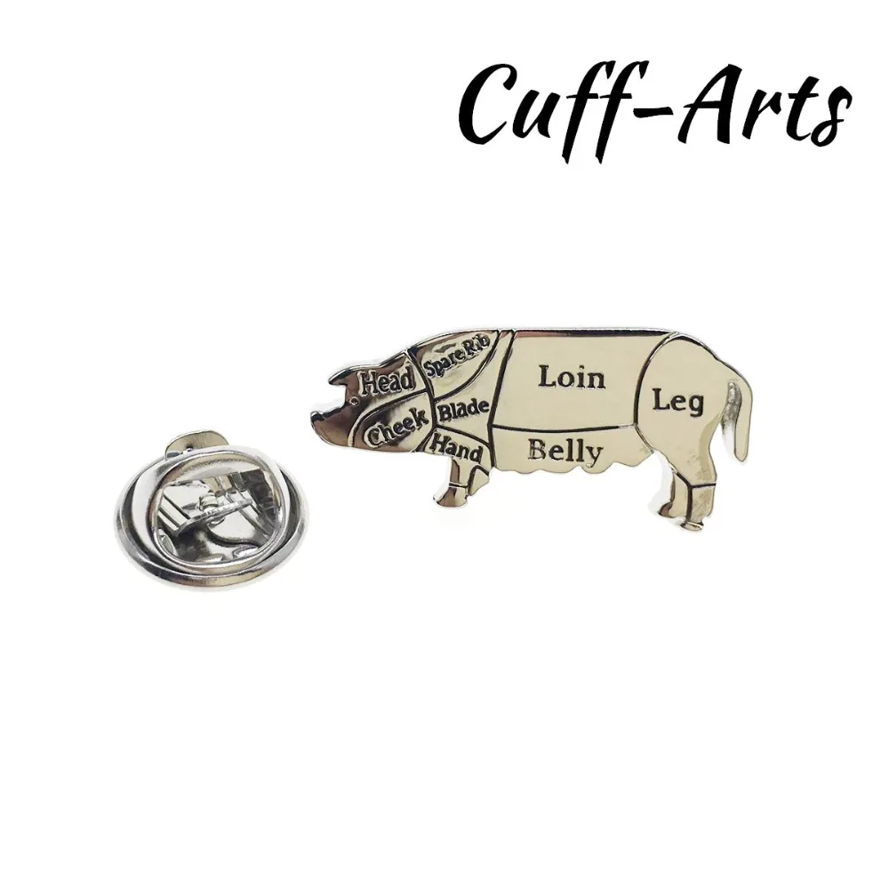 Отворот Pin для мужчин булавки и броши Мясник порезы значок со Свинкой ювелирные