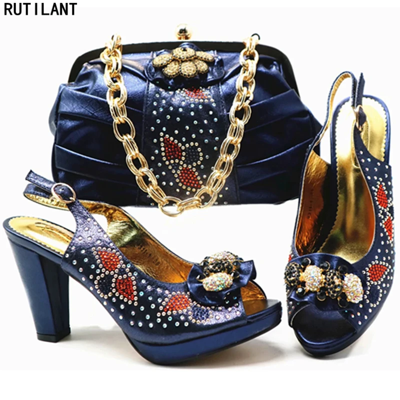 Новинка комплект из туфель и сумочки в африканском стиле роскошная женская обувь