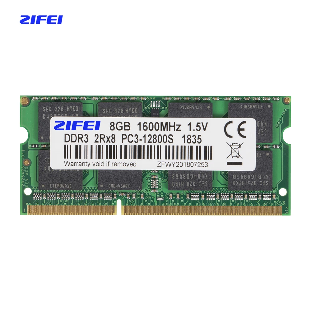 Оперативная память ZIFEI DDR3 ОЗУ 4 ГБ 8 1333 МГц 1600 1866 1 5 В и 35 в для ноутбука so