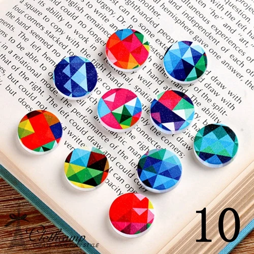 MIXSS-10-10PCS 16 мм смешанные различные модели коллекции круглого дерева лазерная резка кабошон сделать ожерелья, браслеты(WEH-MIXSS-1 - Цвет: MIXSS-10-10PCS