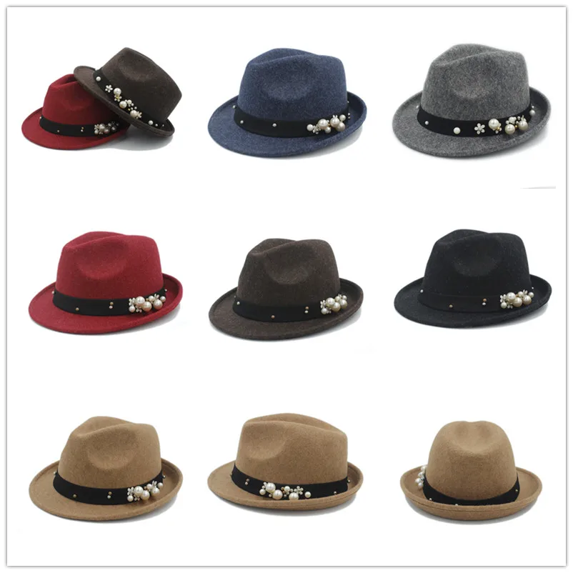 Шляпа Женская фетровая 100% шерсть K20|felt fedora hats|fedora hatjazz cap |