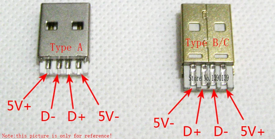 5 комплектов микро USB A 2 0 сварочный Тип никелированный позолоченный 9 мм 12 штекер