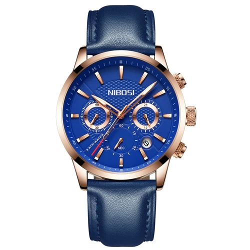 NIBOSI Relogio Masculino мужские s часы лучший бренд класса люкс Розовое сталь кварцевые часы мужские повседневные спортивные хронограф наручные часы Montre - Цвет: P