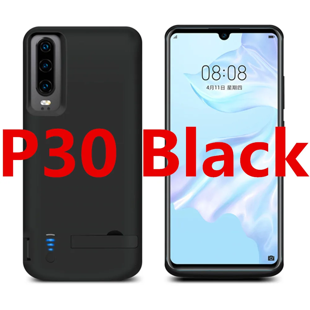 P30 Black Для huawei P30 P30 Pro Батарея Зарядное устройство Дело 5000 mAh внешнего резервного Мощность Bank противоударный корпус телефона Fundas для huawei P30 Charging Cover - Цвет: P30 Black