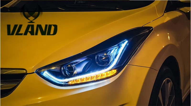 VLAND завод для автомобильных головных ламп Elantra светодиодный светильник 2012 2013 2014
