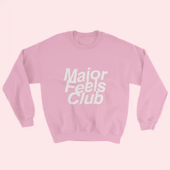 Женский свитшот с круглым вырезом белый черный синий и розовый цвета|sweatshirt