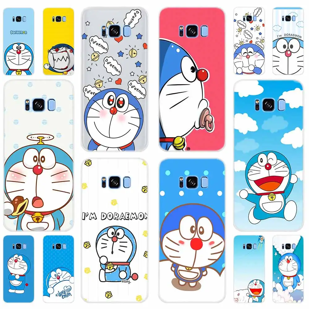 Чехол для телефона с узором Samsung Galaxy S8 S9 S10 S20 S21 Plus Cover S10E S7 Edge Uitra Gambar Doraemon