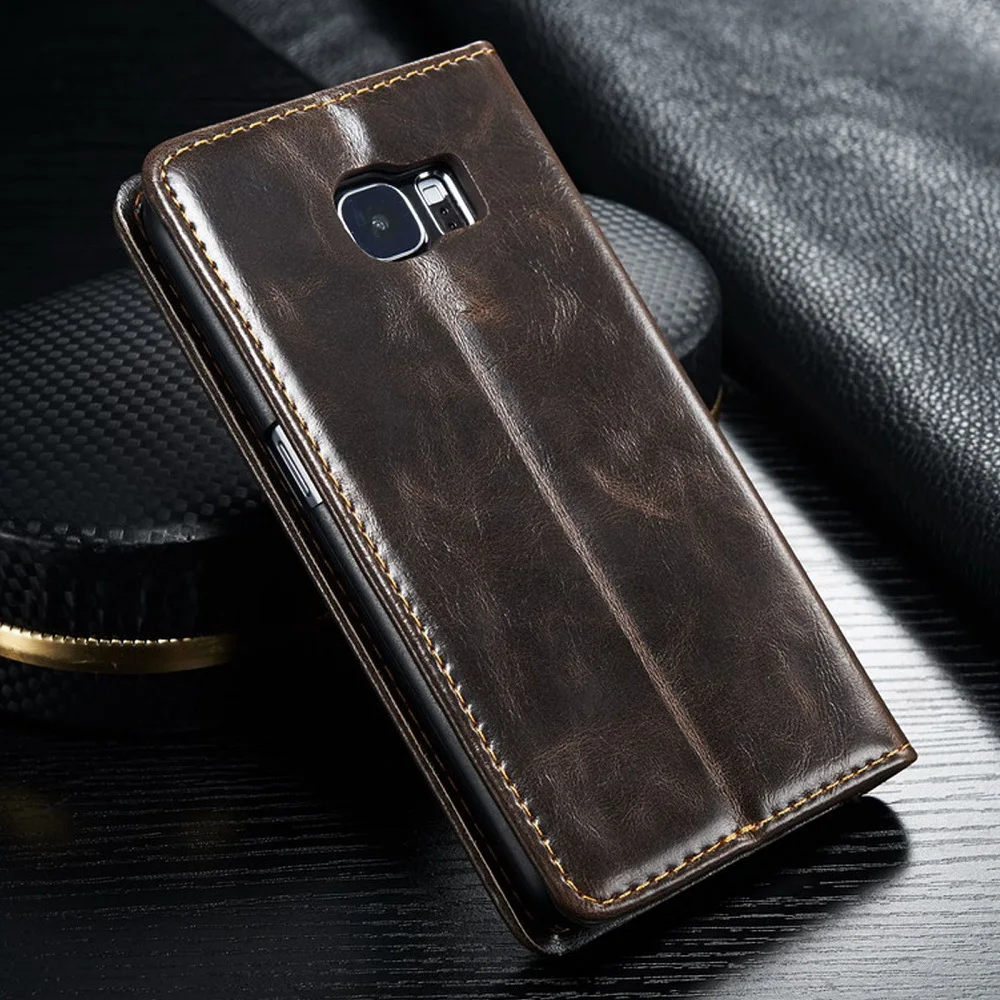 Чехол CaseMe для Samsung Galaxy S8 S7 S6/Edge/Plus S5 S4 Note 5 A310 A5 A7 роскошный кожаный чехол книжка