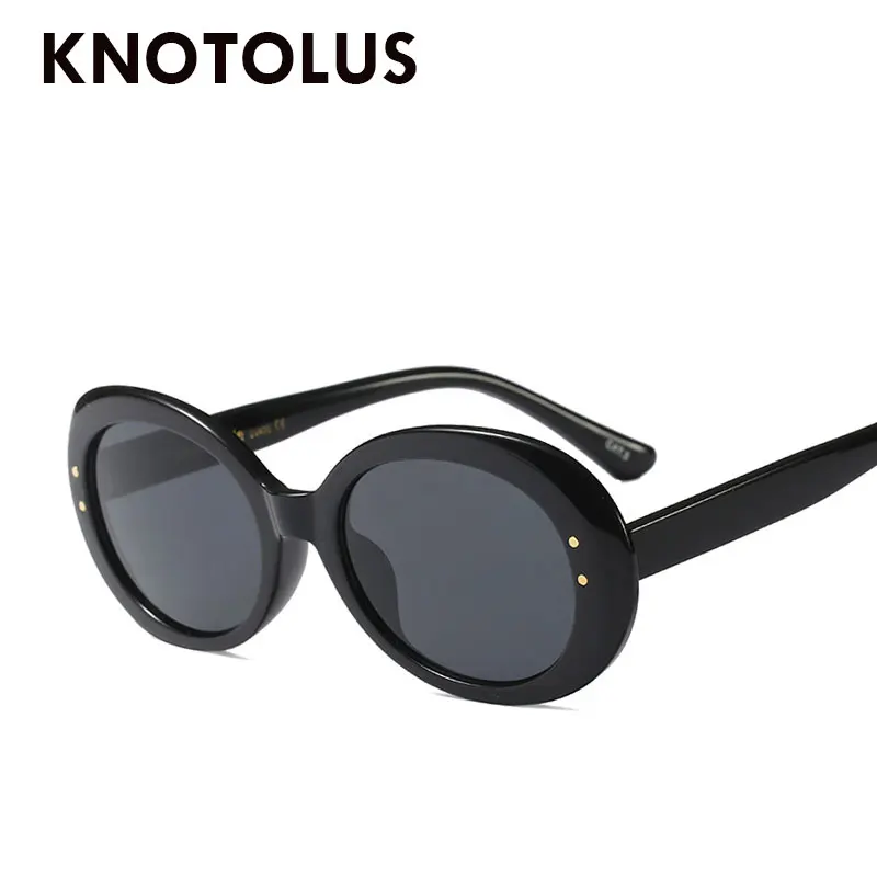 Knotolus Cateye Для женщин солнцезащитные очки Классика Ретро Винтаж овальной формы для