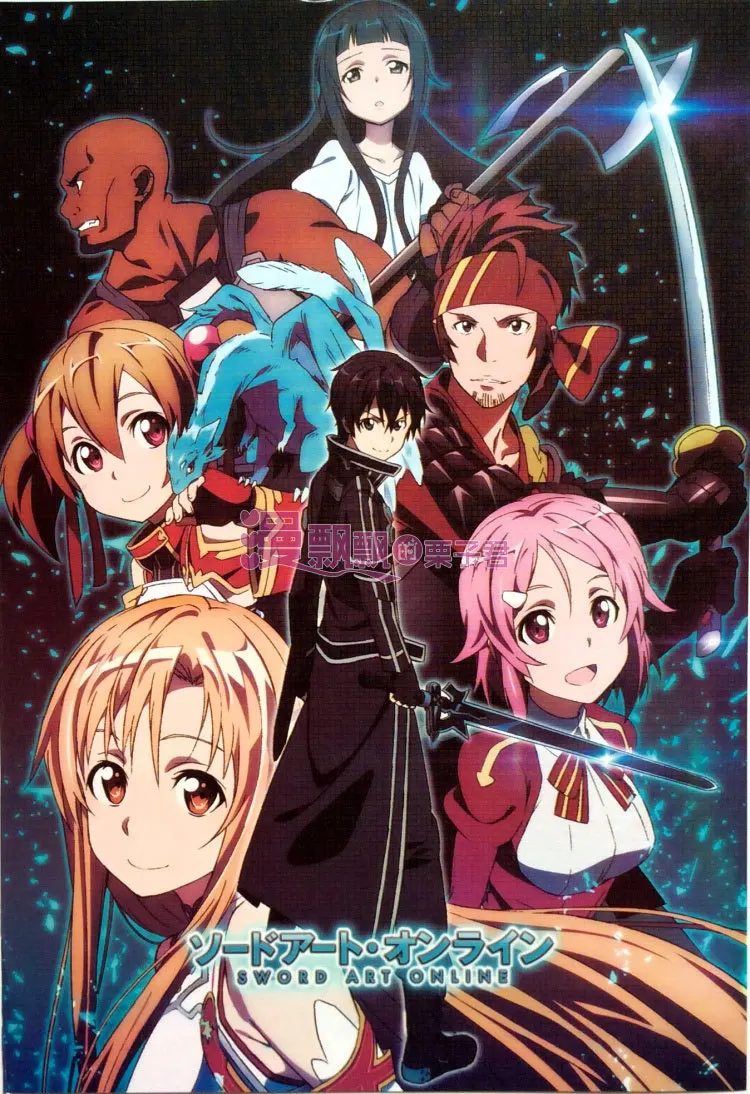 Хорошее качество 8 шт./компл. разные дизайны аниме А3 постеры меч искусство онлайн