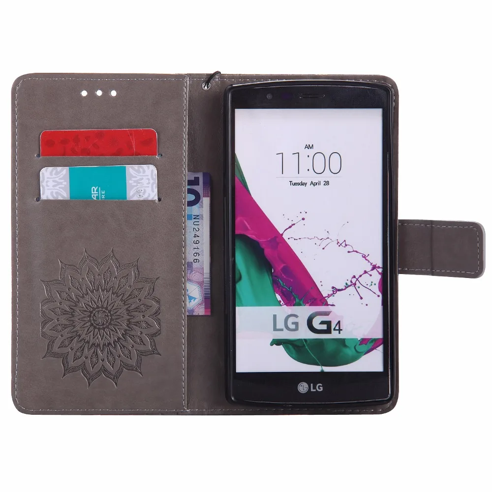 For Coque LG G4 LGG4 Leather Wallet Flip Case Printing Back Cover H815 H818 Cell Phone Silicon Protector Funda Capa |