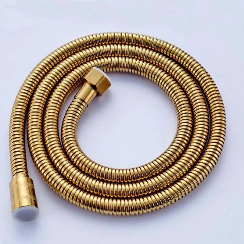 Plumbing Hose Золотой цвет латунь телефон стиль ванная комната душевая головка экономии воды ручной душевая лейка& 1,5 м шланг Kxz055 - Цвет: Plumbing Hose