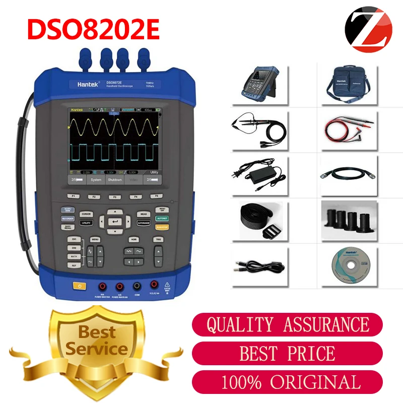 Hantek DSO8202E 5 6 дюймовый цифровой автомобильный осциллограф функция проверки