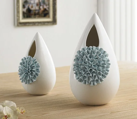 Современная креативная фарфоровая и керамическая ваза в форме капли воды