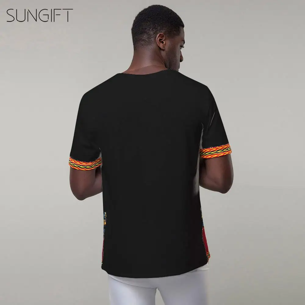 Мужская футболка с коротким рукавом SUNGIFT Классическая в африканском стиле