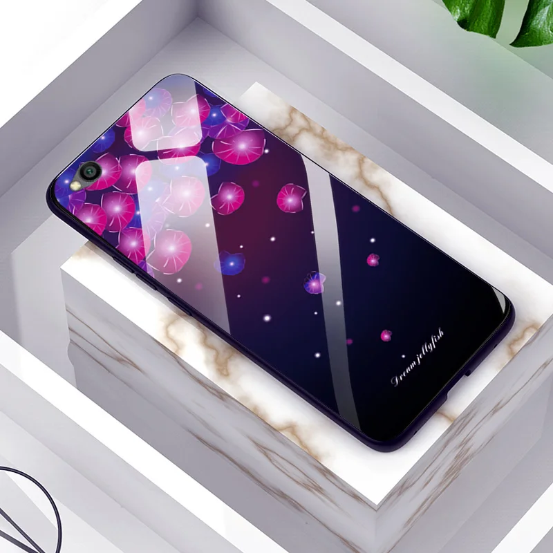 Для Xiaomi Redmi GO чехол из закаленного стекла Мягкий край задняя крышка для стекло