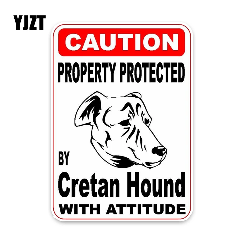 YJZT 15*11 4 см свойство защищено Cretan Hound собака эскиз машина бампер окно декоративный