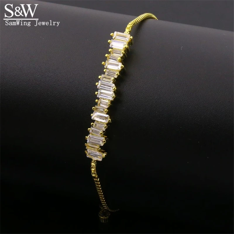 5 шт. Шарм бар браслет со слайдером блестящий белый одежда высшего Качества