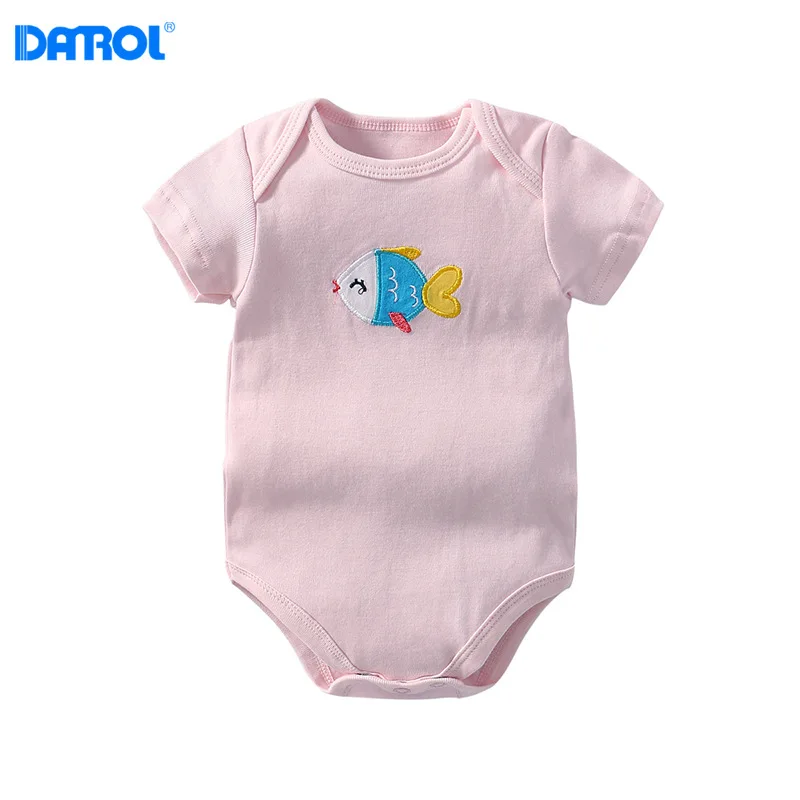 DANORL/модные детские хлопковые боди 5 шт. одежда с короткими рукавами для младенцев