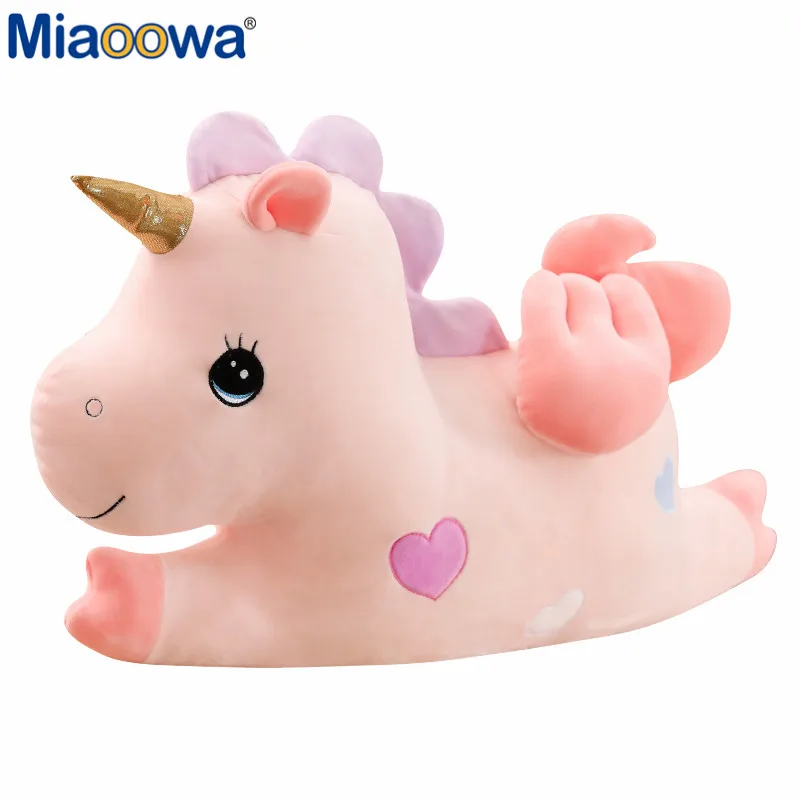 

60/80cm Lovely Unicorn Plush Toy Soft Stuffed Cartoon Unicornio Dolls Animal Horse High Quality Christmas Gift for drop shiping