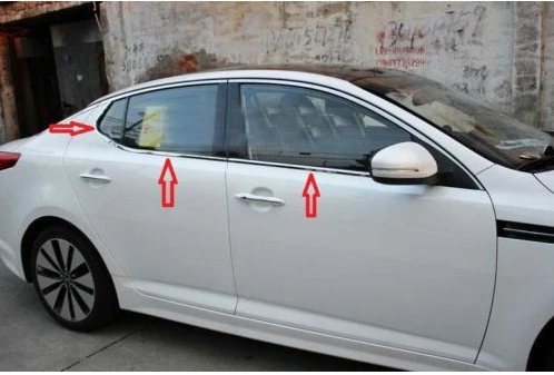 Нижняя/Нижняя крышка окна из нержавеющей стали для kia optima k5 2011 2012 13|window trim|trim