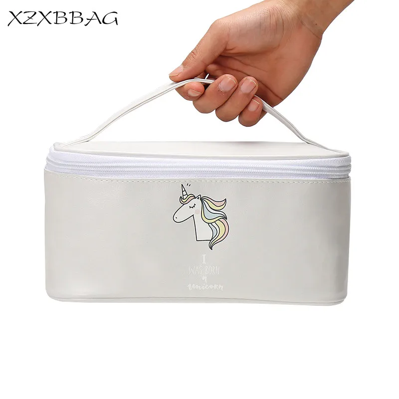 XZXBBAG Терилен модные косметические Чехлы мультяшный Единорог на молнии