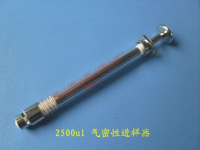 Газовая хроматография 2500ul Высокоточный герметичный стеклянный шприц игла