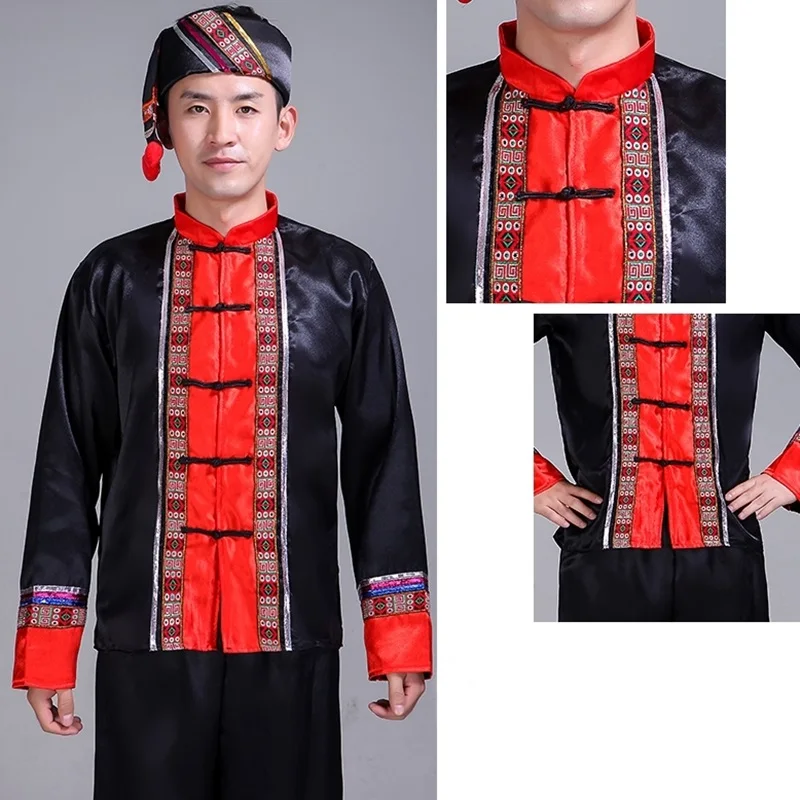 Hmong мужская одежда Национальный Китайский народный танец thnic современная hmong