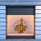 Новый дизайн бар стены переводная Наклейка для окна VAPE магазин виниловые паров Vape магазин логотип доступны в разных Цвета Декор LC106