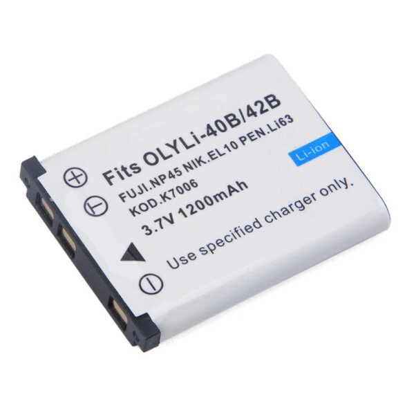 1200 мАч Li 40B 42B Аккумулятор для Olympus Li-42B Li-40B Литий-Ионный Камера |