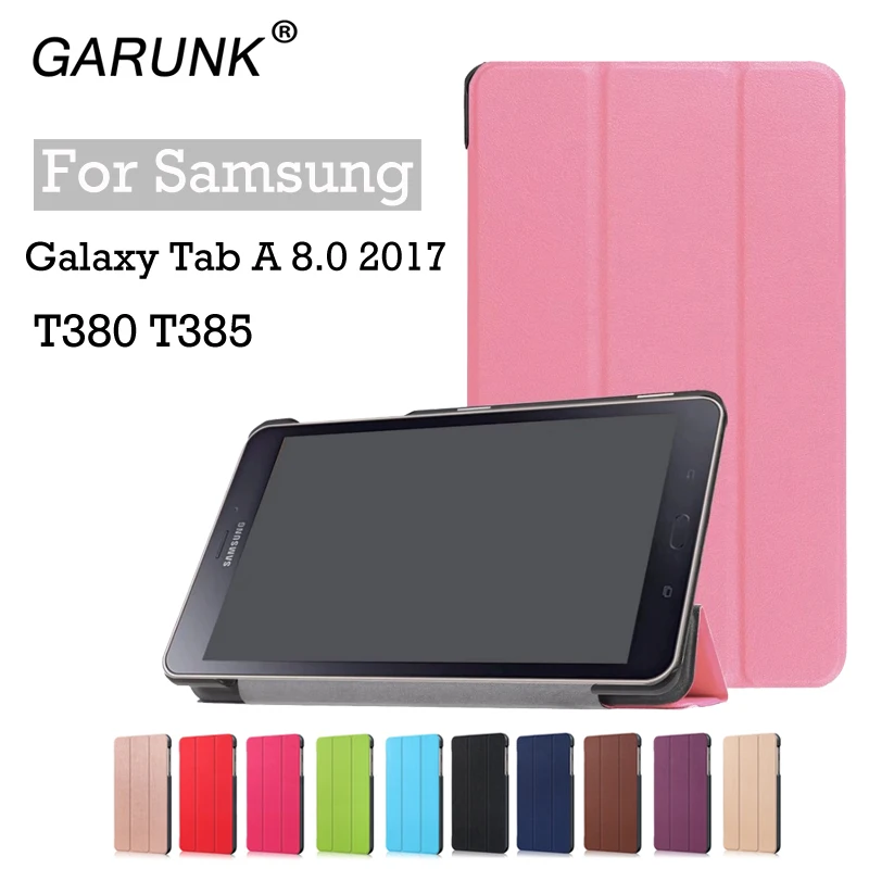 Ультра тонкий магнитный чехол для Samsung Galaxy Tab A 8 0 T380 T385 2017 дюймов смарт планшета PU +