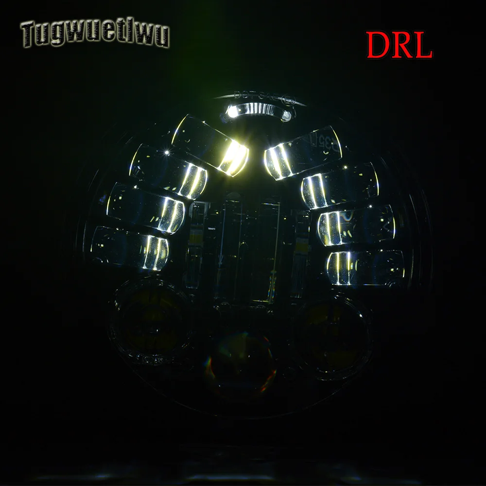 1 шт. мотоцикл 5 75 дюйма светодио дный фар drl Круглый фара для Harley Davidson Sportster Softail harley