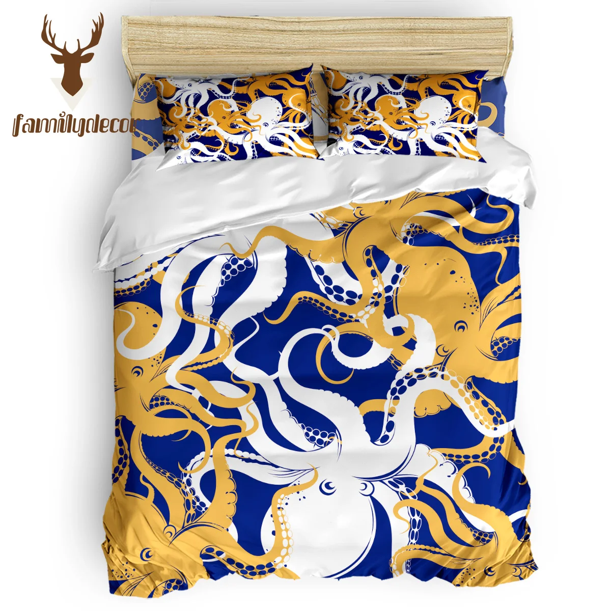 Семейный Декор DHL Бесплатная доставка морской жизни Осьминог стеганый набор