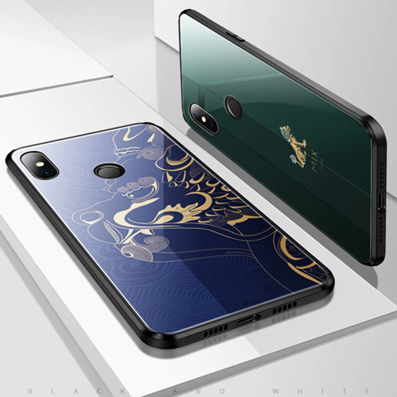 Чехол для xiaomi mi Mix 3 защитный чехол из закаленного стекла с изображением зверя