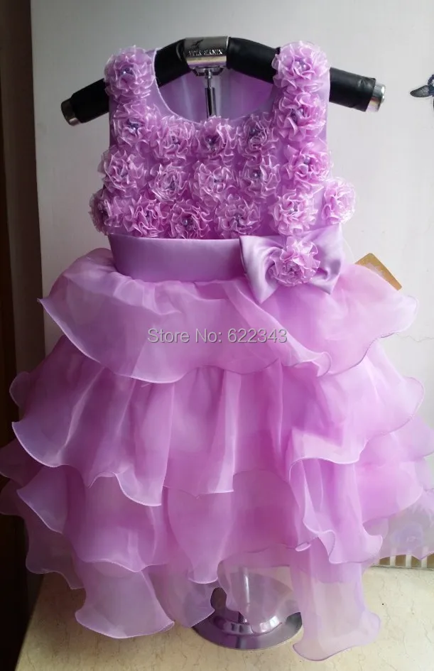 Wholesale Fantasia Infantil Little Girls Pageant Dresses Fantasy Kids Princess Flower Girl Dress New 2014 Free Shipping 3 Colors | Свадьбы и