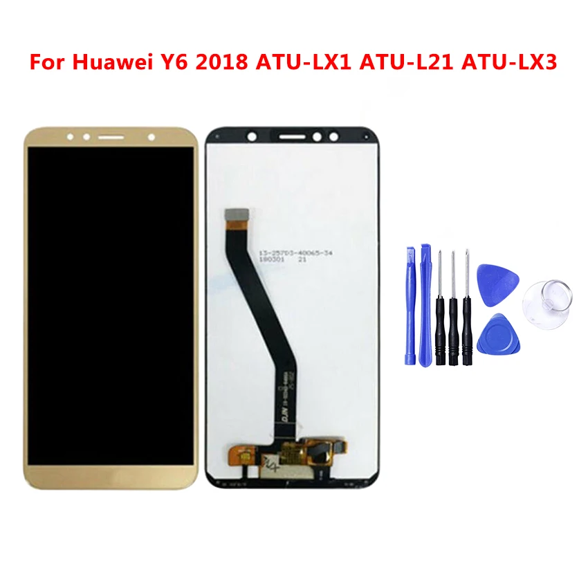 Дисплей для Huawei Y6 2018 ATU LX1 L21 LX3 ЖК дисплей + цифровой преобразователь сенсорного