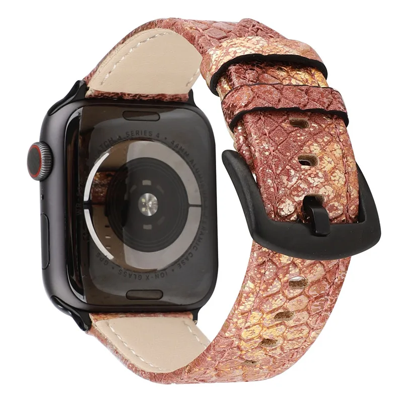 gold Ремешки для Apple Watch Band 38 мм 42 мм 44 мм браслет ремешок для Apple Watch Band кожаный ремешок серии 4 3 2 полосы Correa Pulseira - Цвет ремешка: gold
