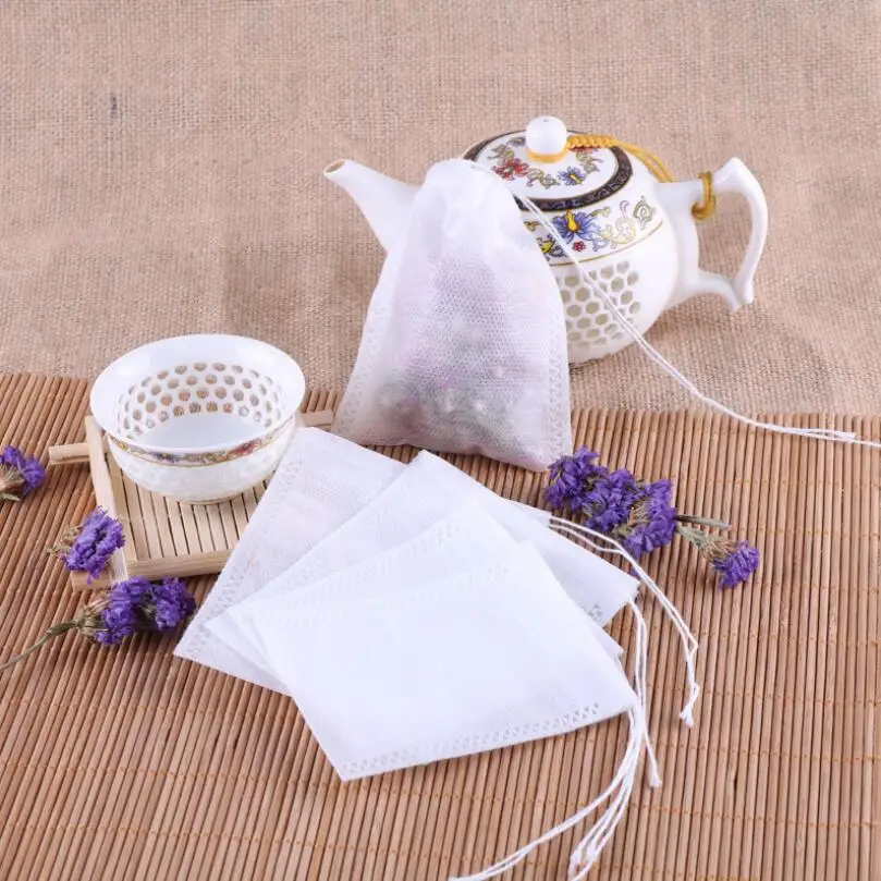 

Tea bags 9*10 cm Empty Scented Tea Bags With String Heal Seal Filter Paper for Herb Loose Tea LX2688