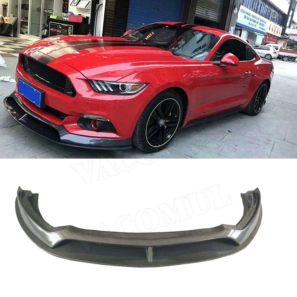 Передний спойлер для губ Для Ford Mustang Coupe 2015 2016 2017 AC Style бампер из углеродного
