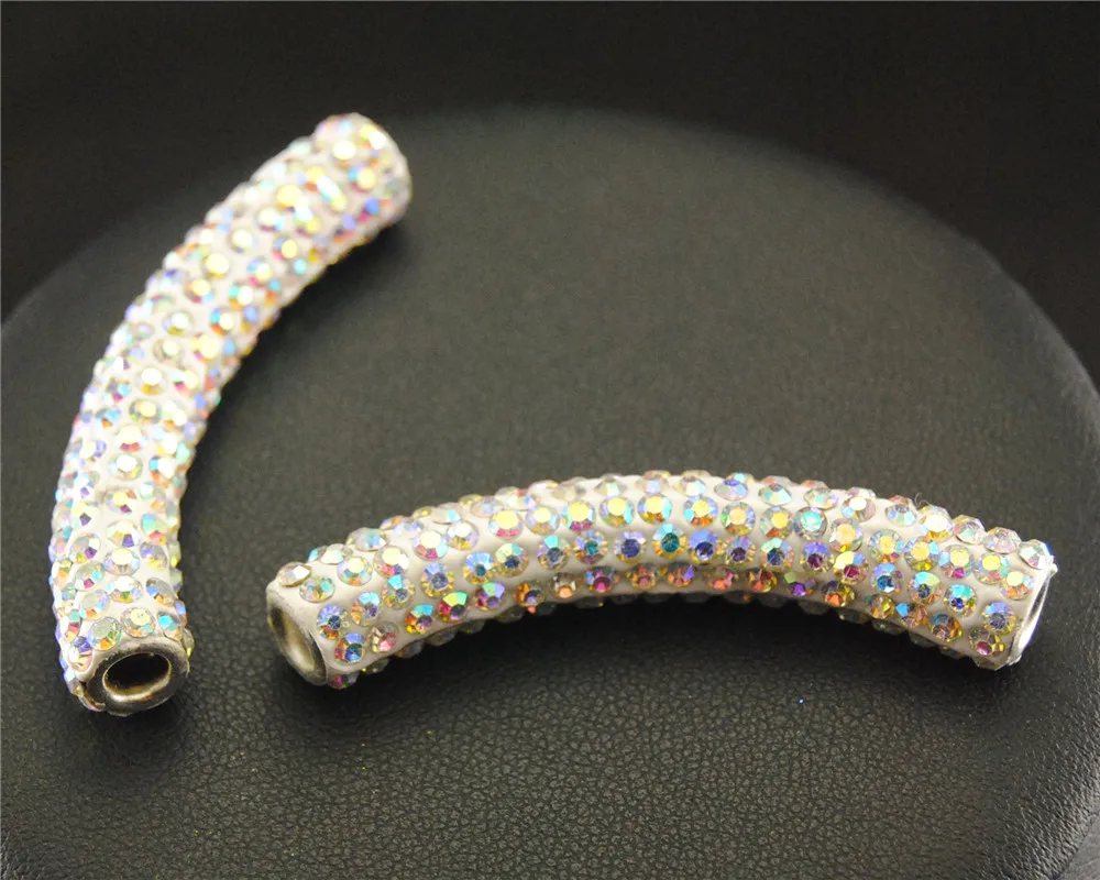 1 шт. цветной Серебряный микро проложить Кристалл Rhinestone боковая труба браслет