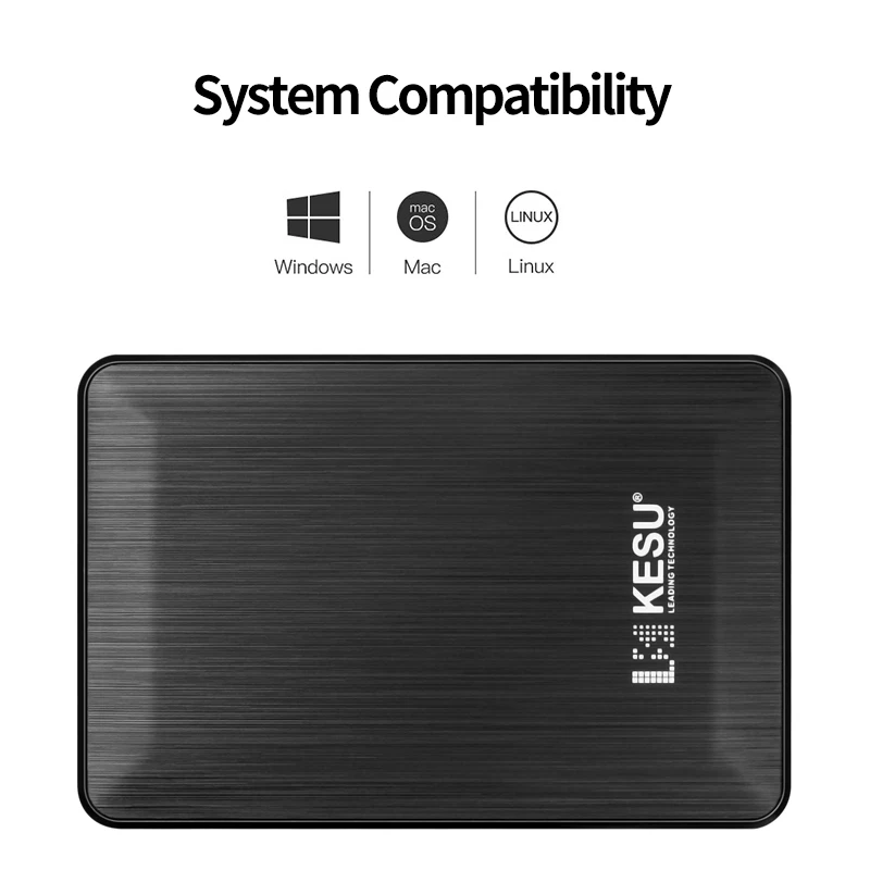 KESU 2 5 &quotпортативный внешний жесткий диск 500GB 750GB ТБ 2T USB3.0 кабель HDD Externo HD Disco для