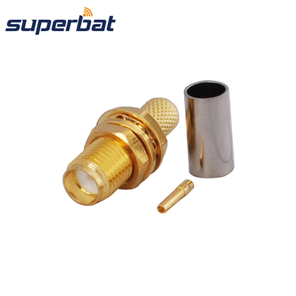 Superbat 10 шт. SMA Женский обжимной разъем для кабеля RG58 LMR195 RG400 RG142 оптовая продажа|cable